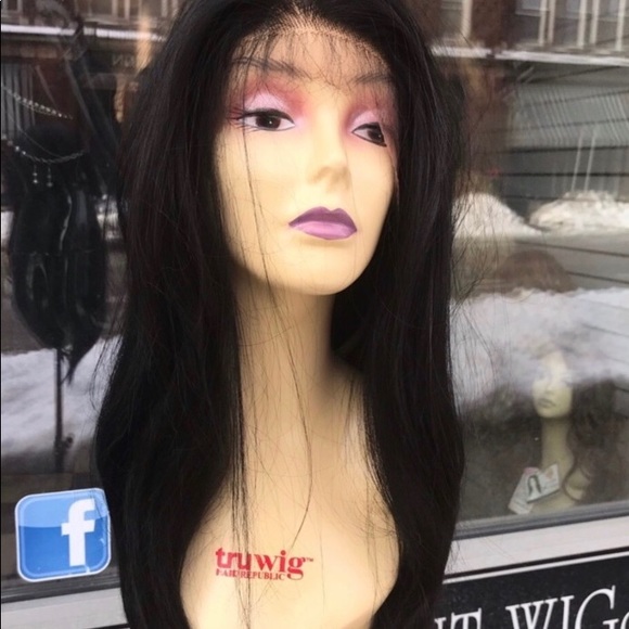 Full lace off black wig Handstitch handtied wig main image 7